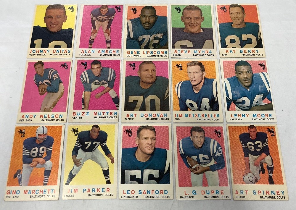 Lot - 1959 Topps #100 Lenny Moore Baltimore Colts Football Card