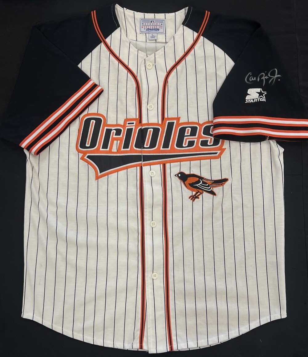 Lot - Cal Ripken, Jr. Signed Orioles Baseball Jersey