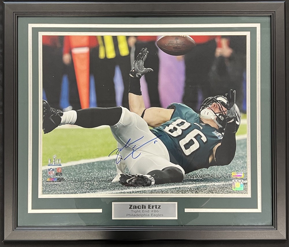 NFL Auction Eagles Zach Ertz Signed Authentic Football